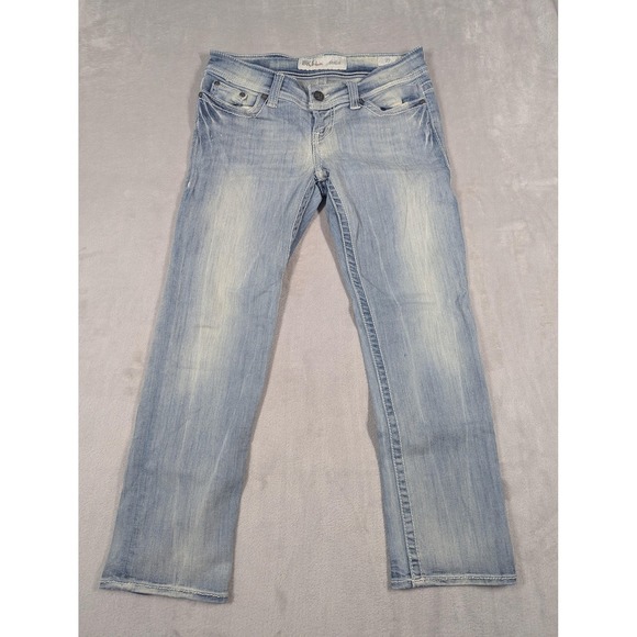 BKE Denim - BKE Stella Jeans Womens 27 Blue Light Wash Low Rise Slim Crop Stretch Denim